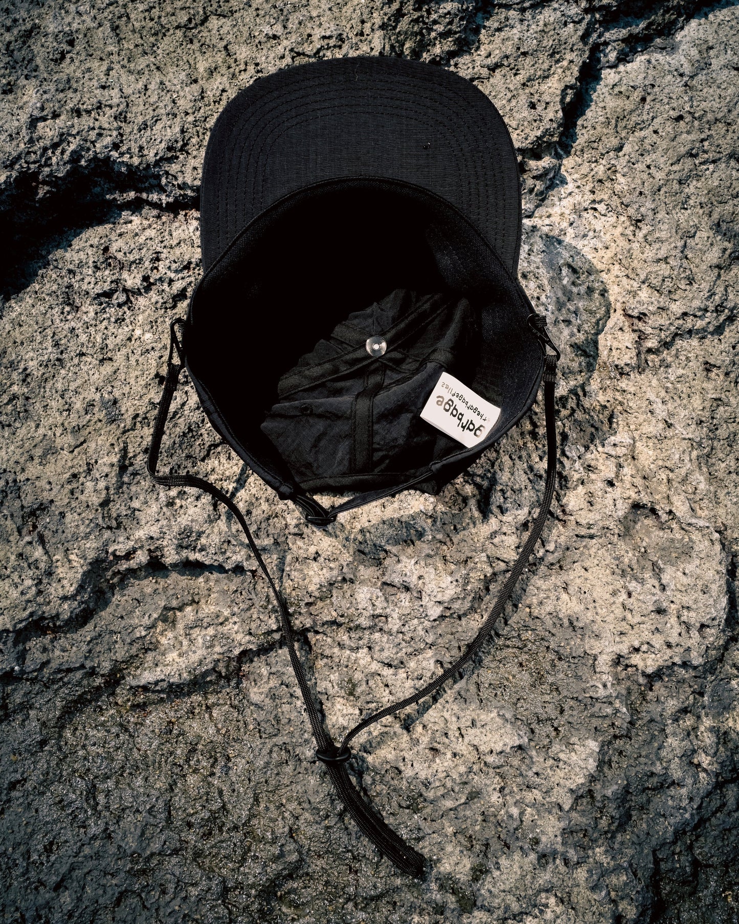 SOFT BRIM 6 PANEL CAP w/ CHIN STRAP (OFFLINE) CHARCOAL