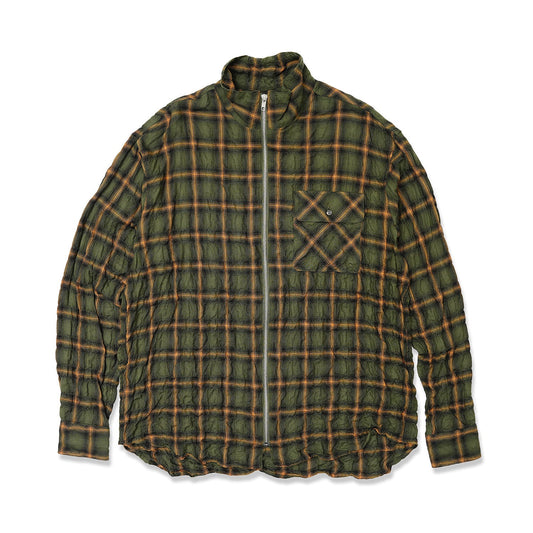 PLAID ZIP SHIRT (GREEN / YELLOW)