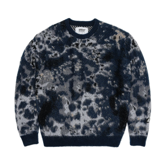 TIE DYE JACQUARD SWEATER (NAVY/BLACK)