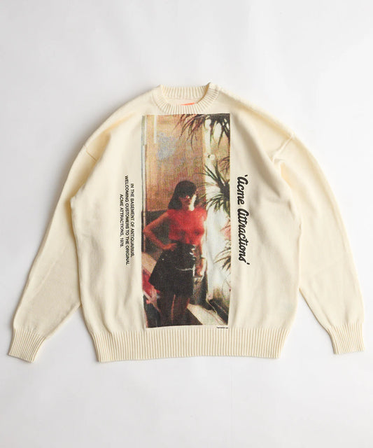 JEANNETTE LEE” SHOT BY SHIEILA ROCK COTTON KNIT SWEATER (IVORY)