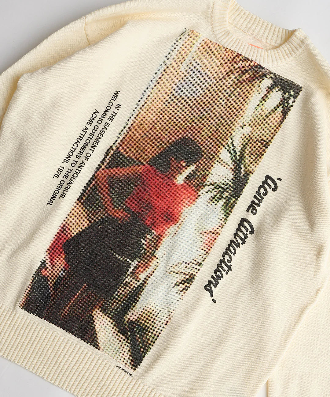 JEANNETTE LEE” SHOT BY SHIEILA ROCK COTTON KNIT SWEATER (IVORY)