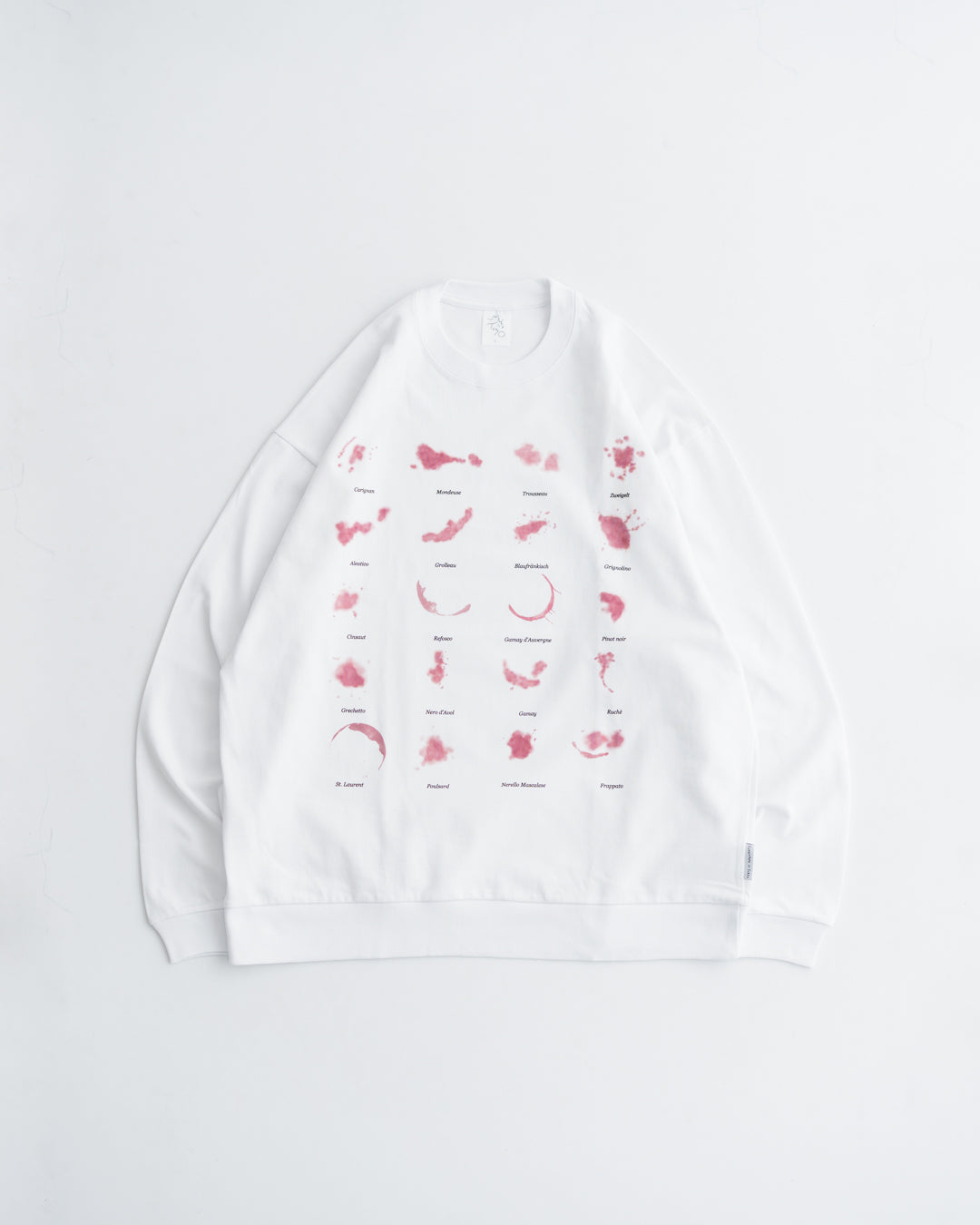 Wine Stain Sweatshirt Tee / Designed by SiT (WHITE)