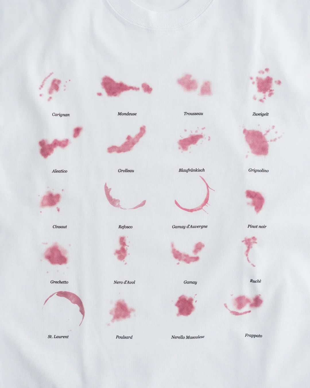 Wine Stain Sweatshirt Tee / Designed by SiT (WHITE)