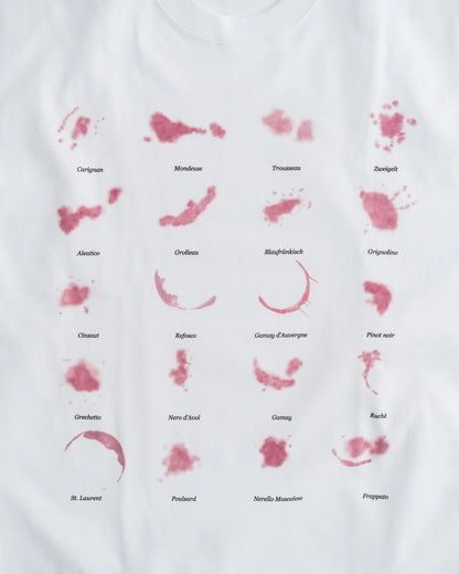 Wine Stain Sweatshirt Tee / Designed by SiT (WHITE)