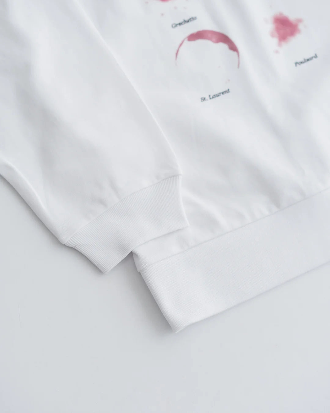 Wine Stain Sweatshirt Tee / Designed by SiT (WHITE)