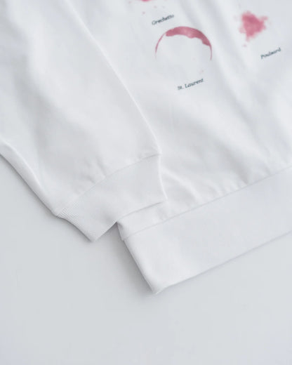 Wine Stain Sweatshirt Tee / Designed by SiT (WHITE)