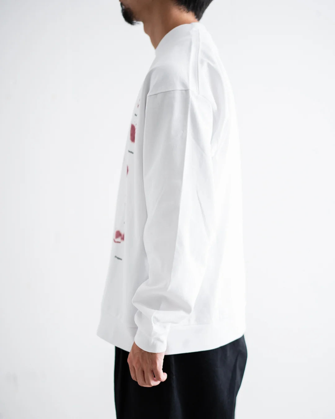 Wine Stain Sweatshirt Tee / Designed by SiT (WHITE)