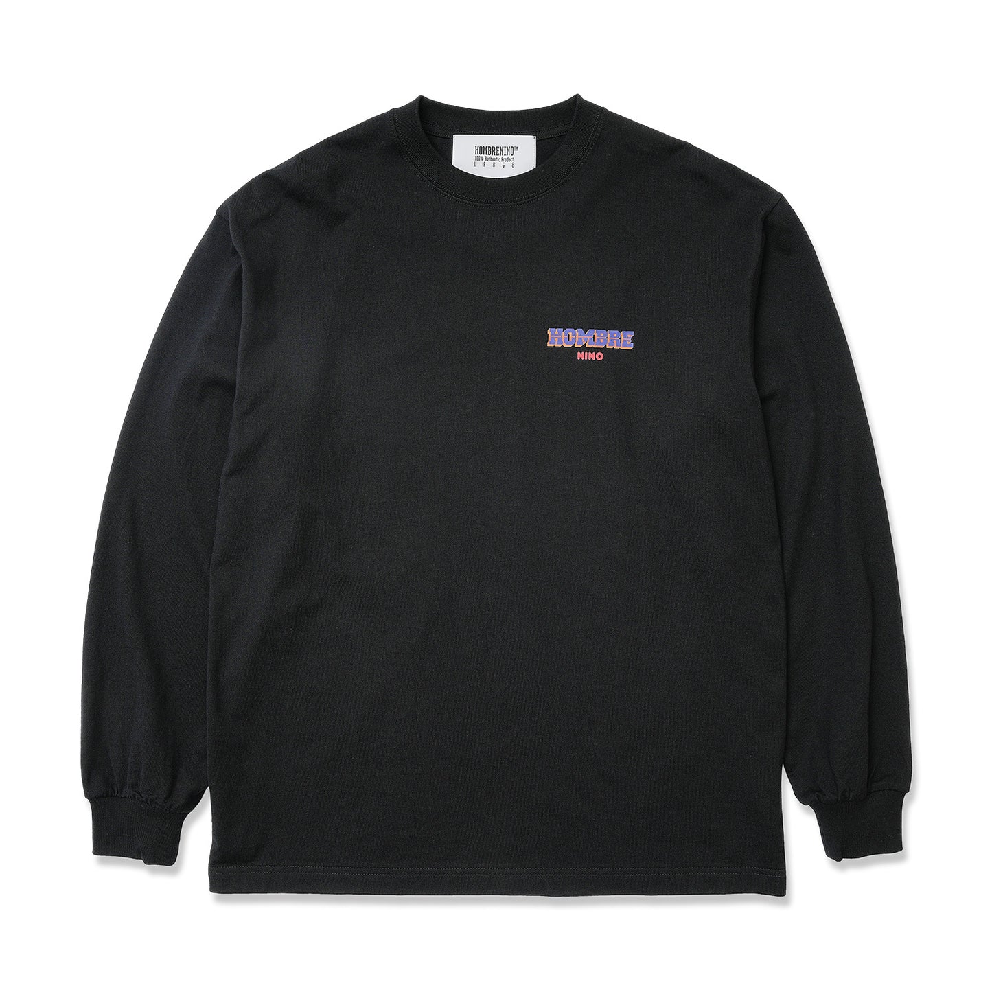 L/S PRINT TEE (3D LOGO) BLACK