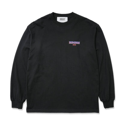 L/S PRINT TEE (3D LOGO) BLACK