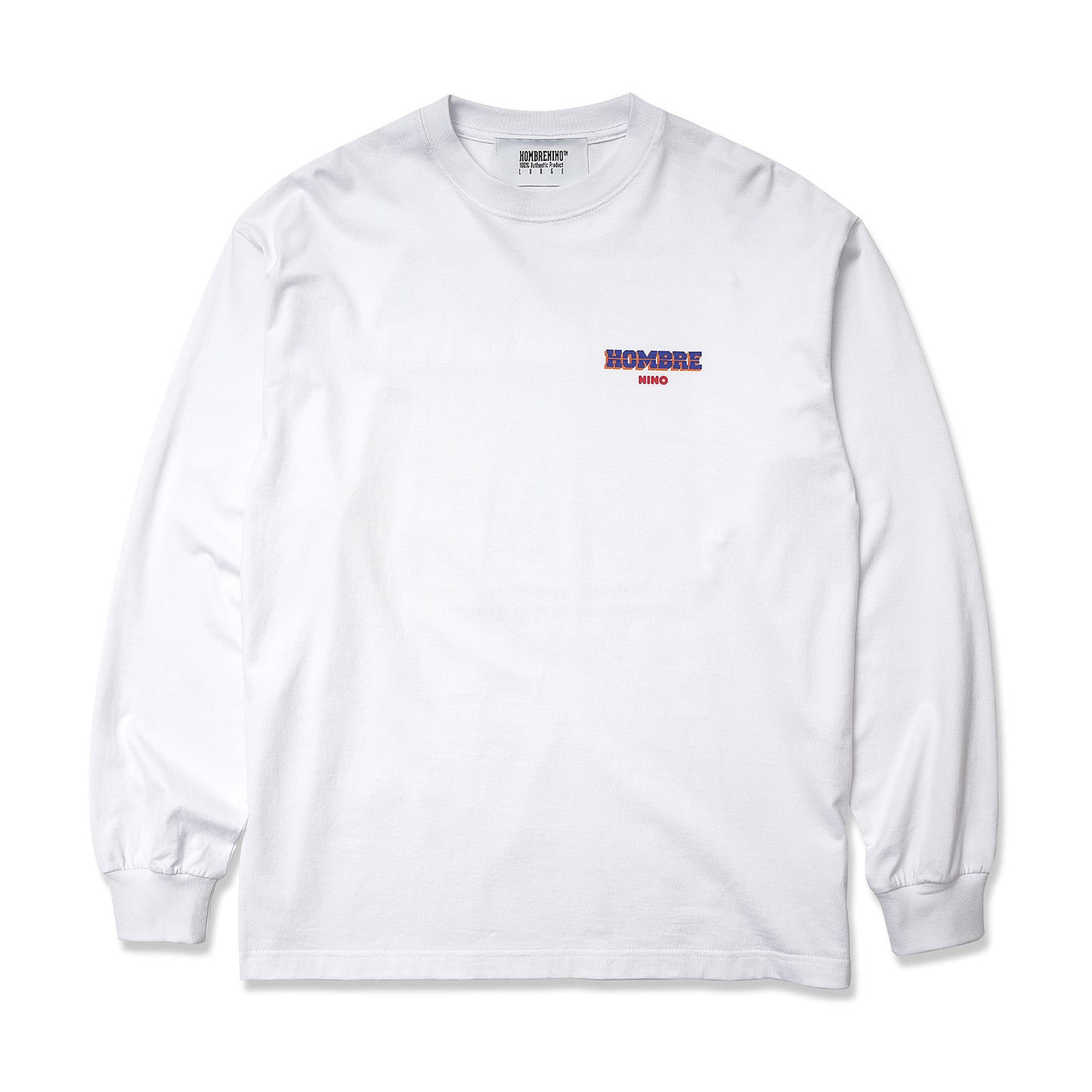 L/S PRINT TEE (3D LOGO) WHITE