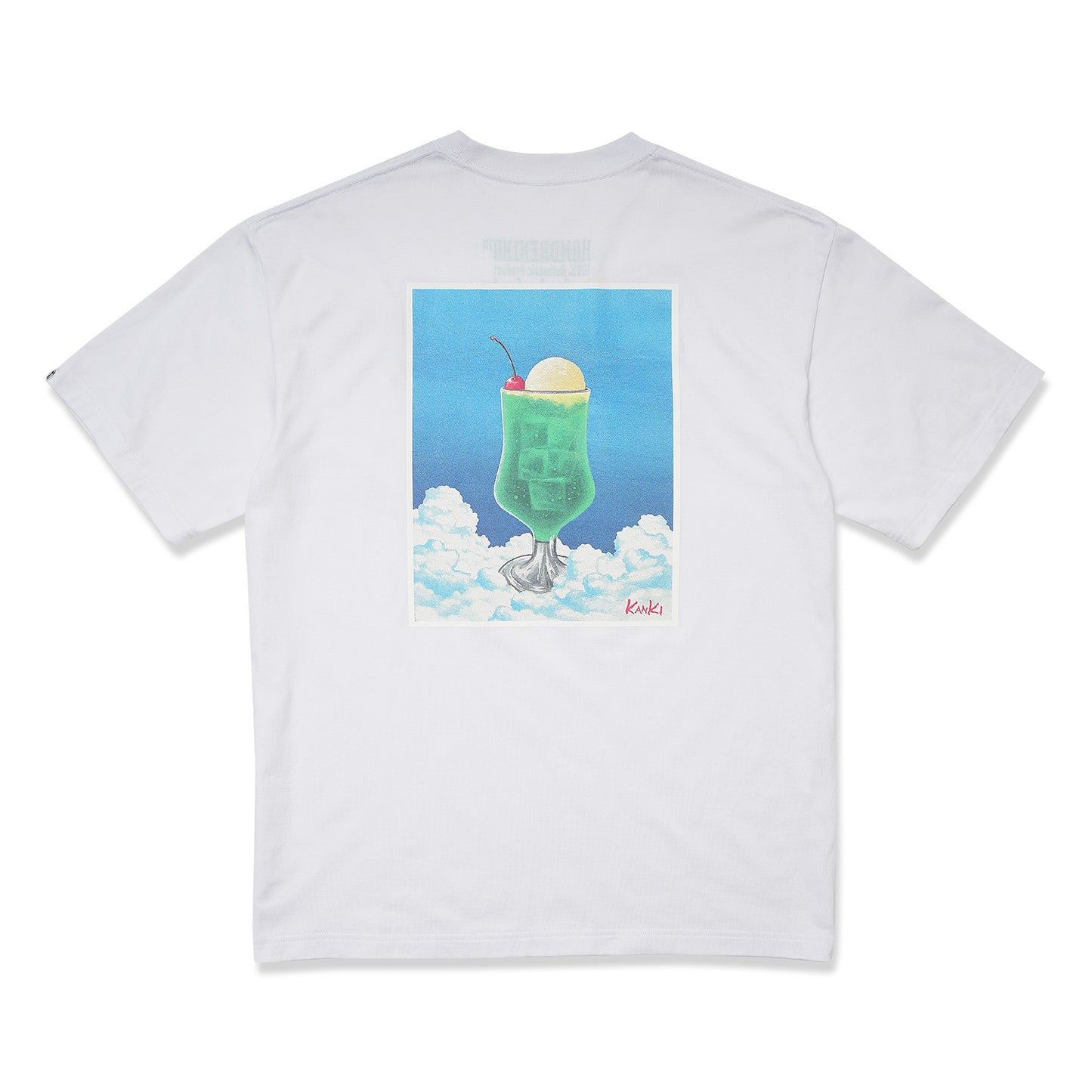 S/S PRINT TEE (CREAM SODA)WHITE