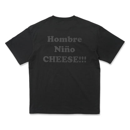 S/S PRINT TEE/CHEESE!!!(BLACK)