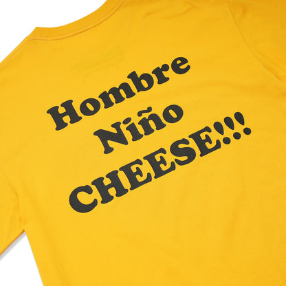 S/S PRINT TEE/CHEESE!!!(YELLOW)