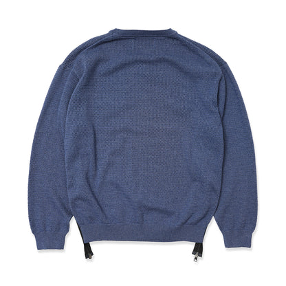VENTILATION MESH SWEATER (BLUE)