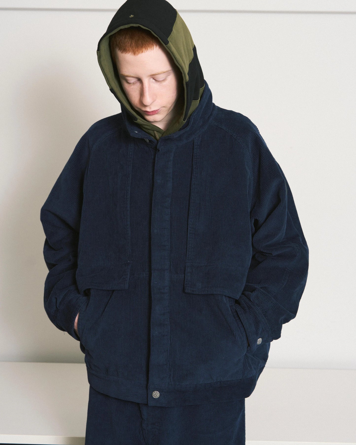 TRAD CORD JACKET (NAVY)