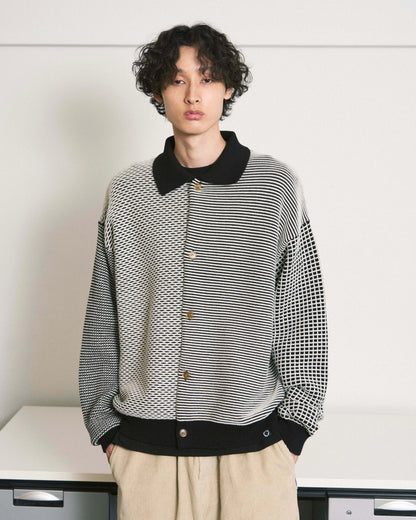 MULTI KNIT SHIRT JACKET (BLACK)