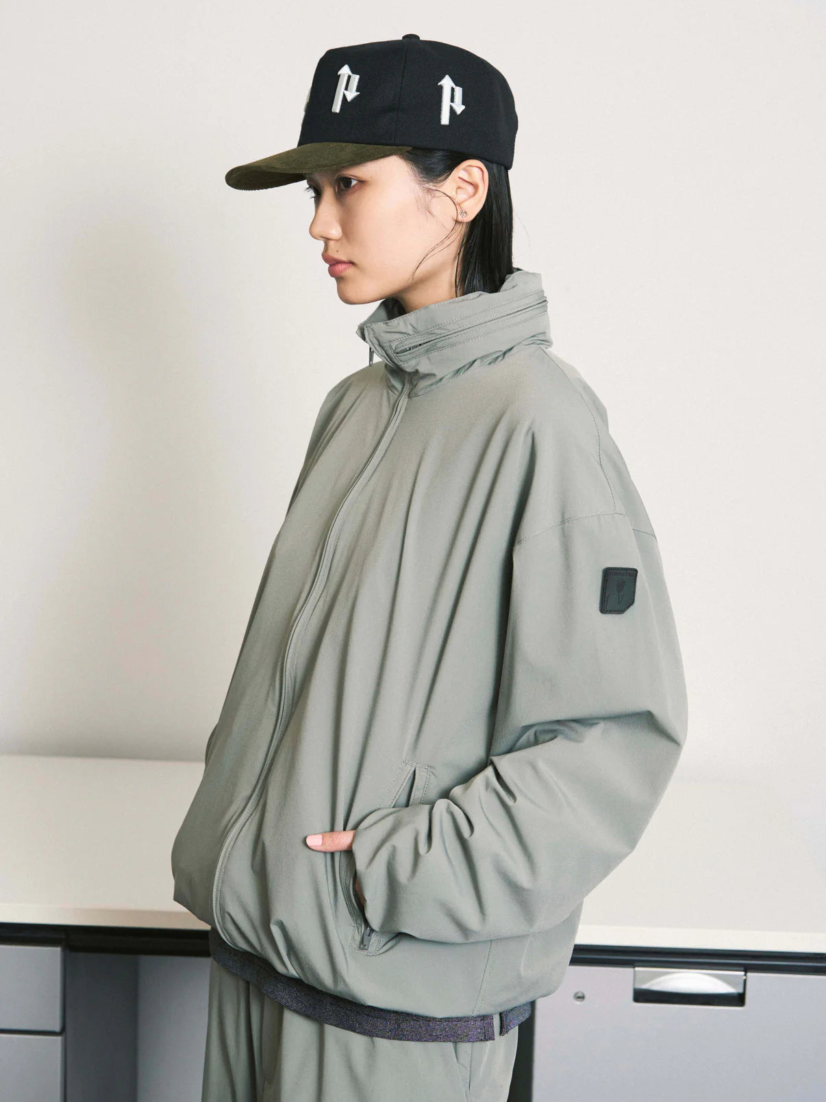 CUSHY FLEECE COLLAR JACKET(BLACK)