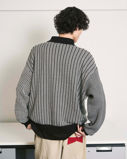 MULTI KNIT SHIRT JACKET (BLACK)