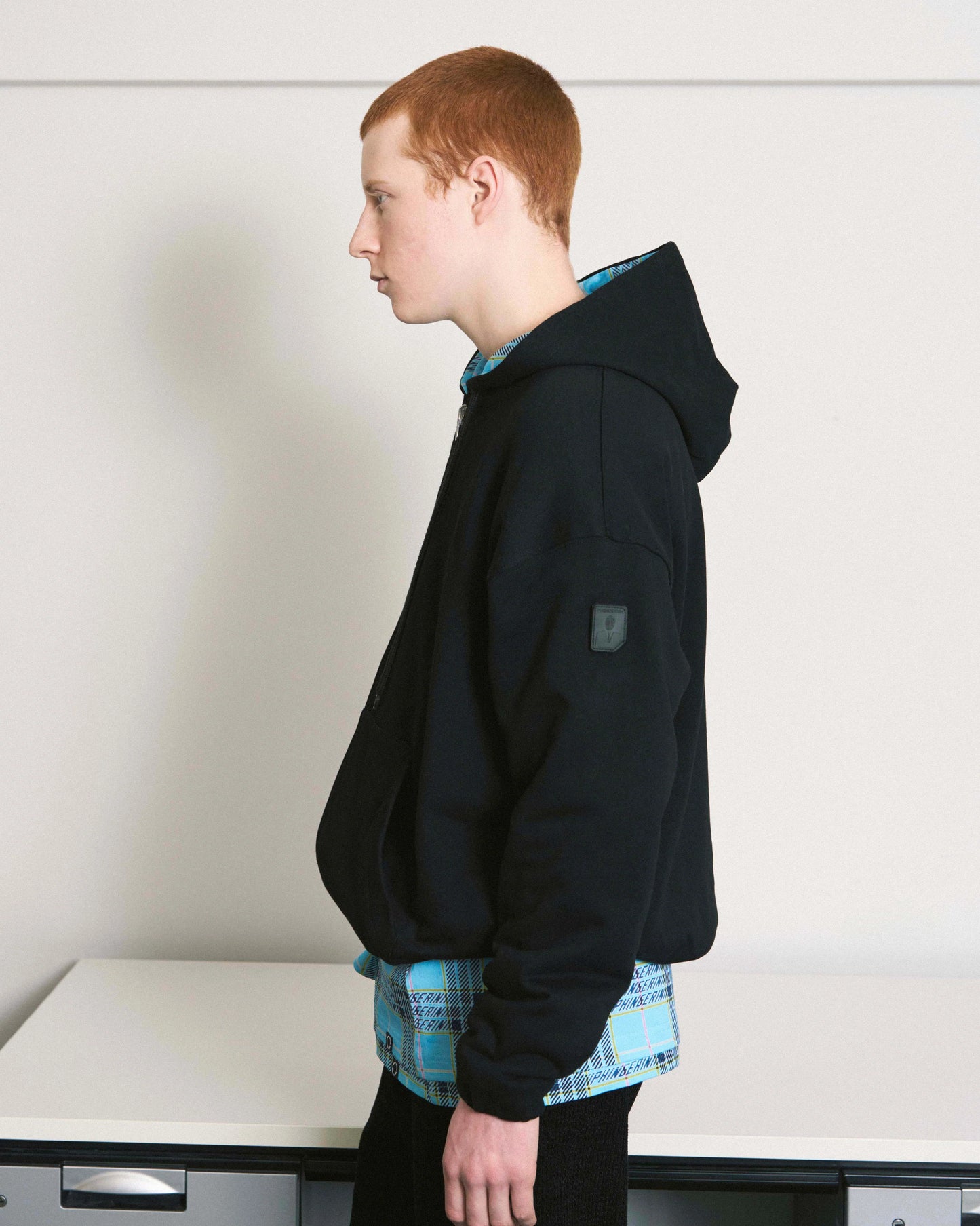 REVERSIBLE ZIP HOODIE ORIGINAL PLAID(BROWN)