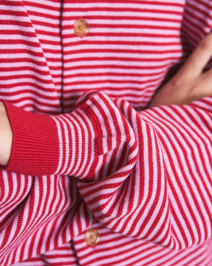 STRIPE KNIT SHIRT (RED)