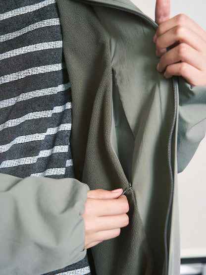 CUSHY FLEECE COLLAR JACKET(BLACK)