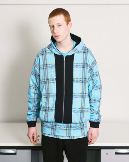 REVERSIBLE ZIP HOODIE ORIGINAL PLAID(BROWN)