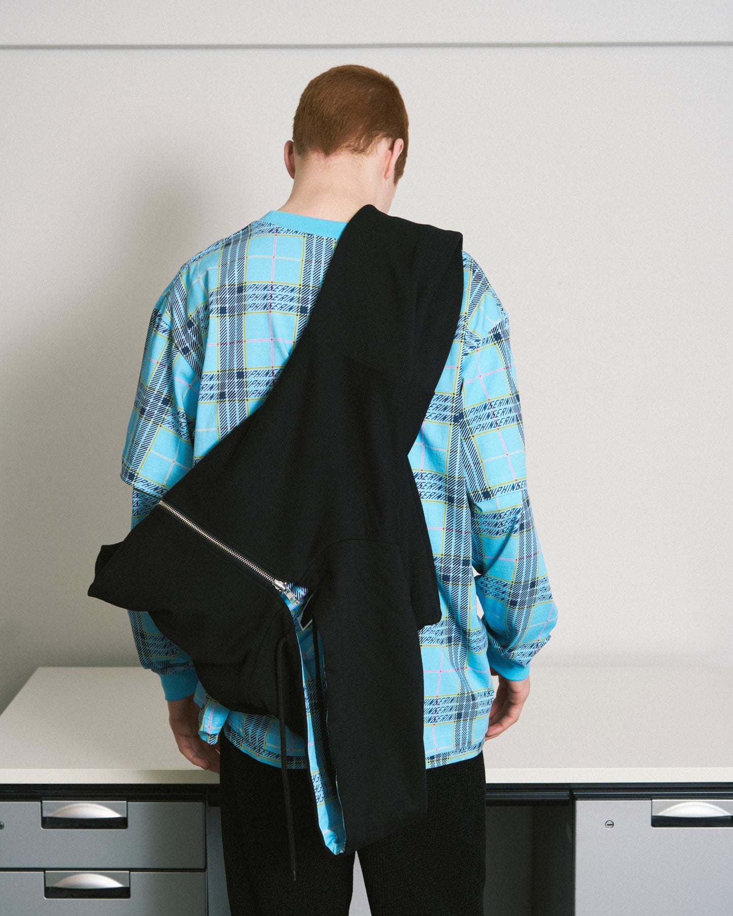 REVERSIBLE ZIP HOODIE ORIGINAL PLAID(BROWN)
