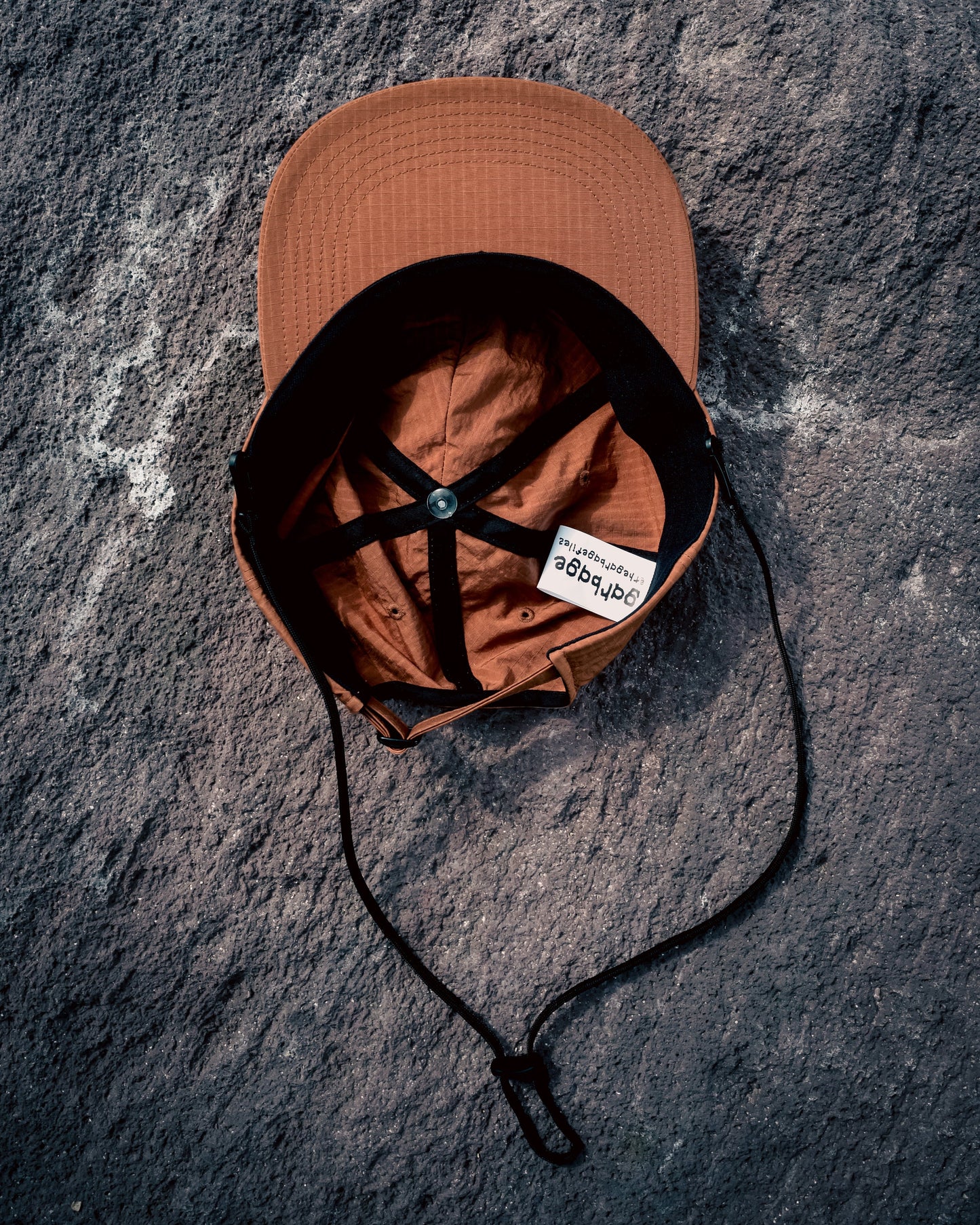 SOFT BRIM 6 PANEL CAP w/ CHIN STRAP (OFFLINE) ORANGE
