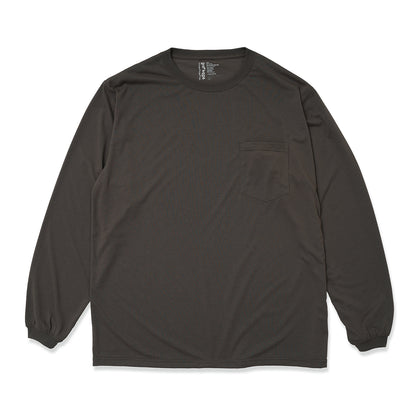 POCKET LS TEE (L&P) DARK GREY