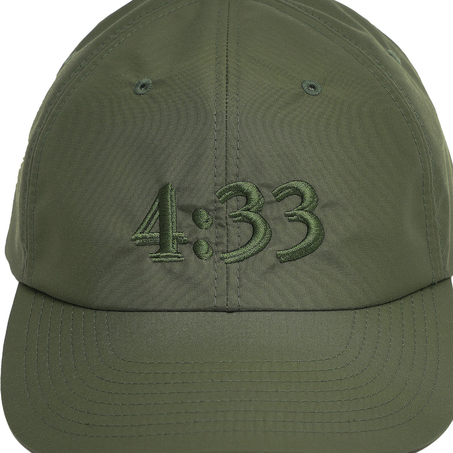 PRE CURVE BRIM 6 PANEL CAP (4:33) OLIVE(OLIVE EMB)