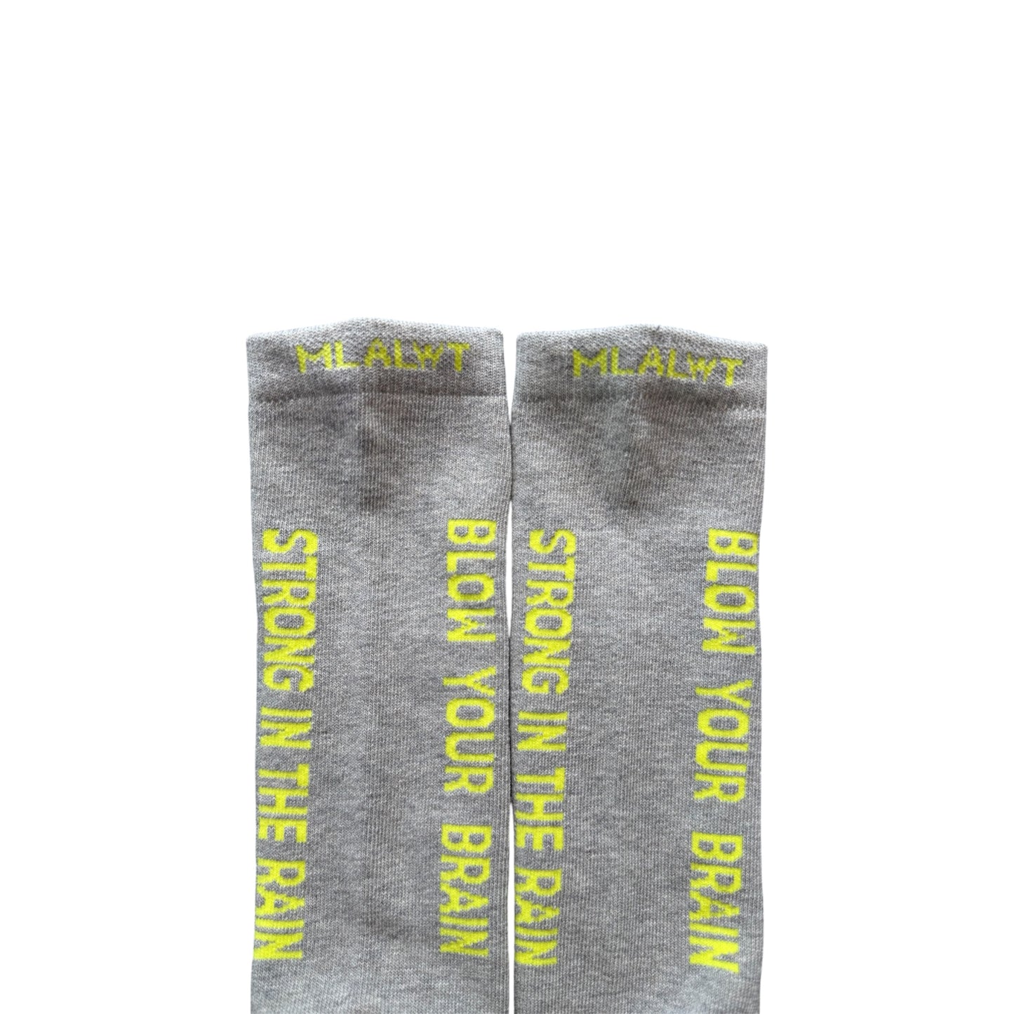MLALWT : "S,I,T,R,B,Y,B" SOCKS (NEON YELLOW)