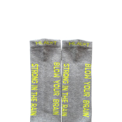 MLALWT : "S,I,T,R,B,Y,B" SOCKS (NEON YELLOW)