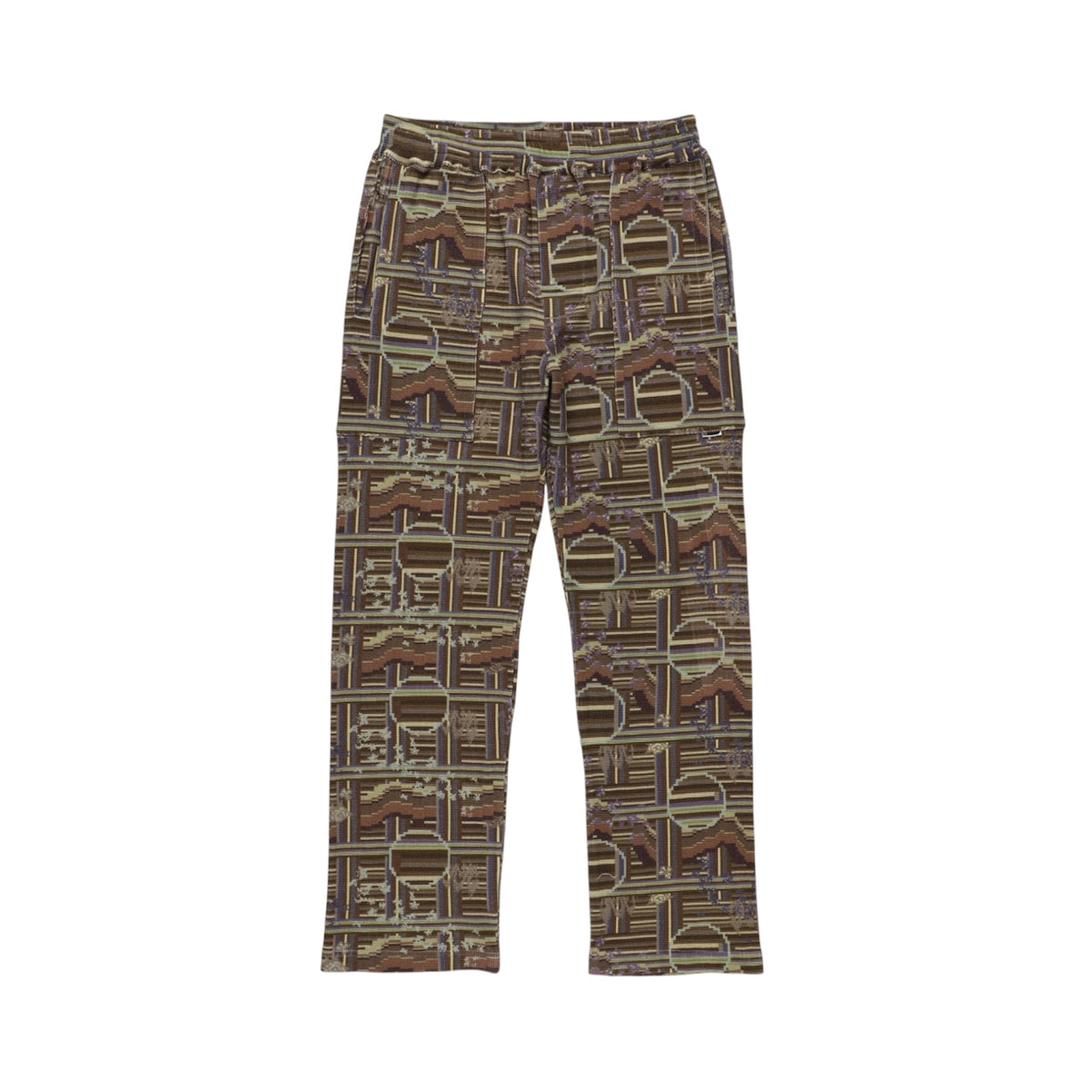 BORDER WAFFLE PANTS (SEPIA)