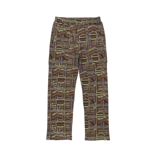 BORDER WAFFLE PANTS (SEPIA)