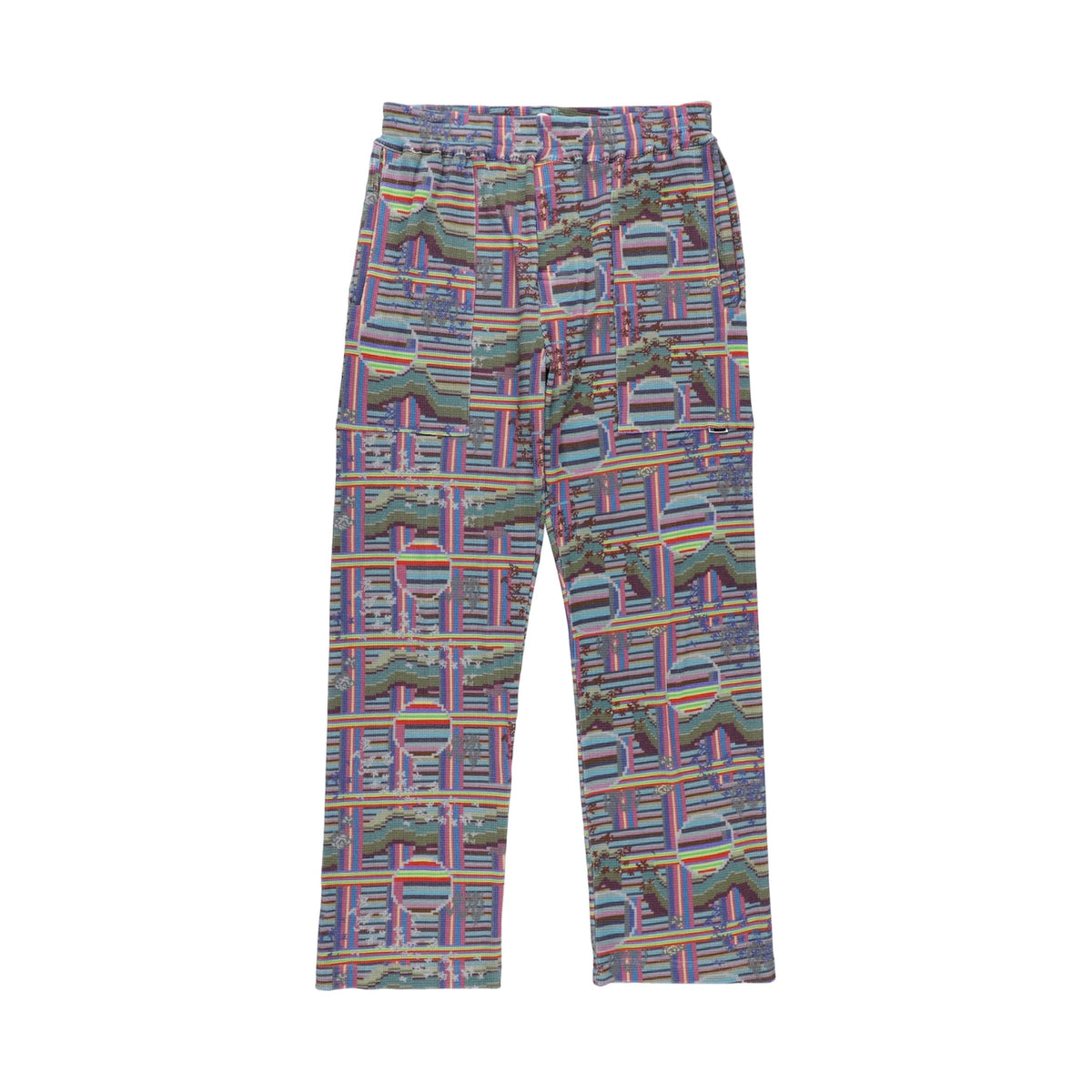BORDER WAFFLE PANTS (RAINBOW)