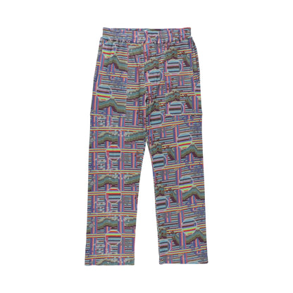BORDER WAFFLE PANTS (RAINBOW)