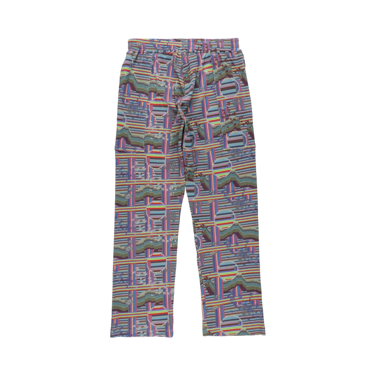 BORDER WAFFLE PANTS (RAINBOW)