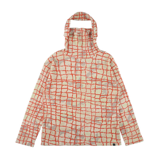 NET L/S WAFFLE HEAD STRAP THERMAL (RED NET)