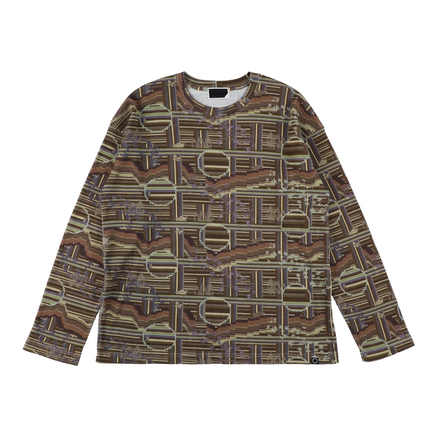 BORDER L/S WAFFLE THERMAL (SEPIA)