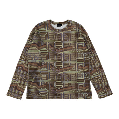 BORDER L/S WAFFLE THERMAL (SEPIA)