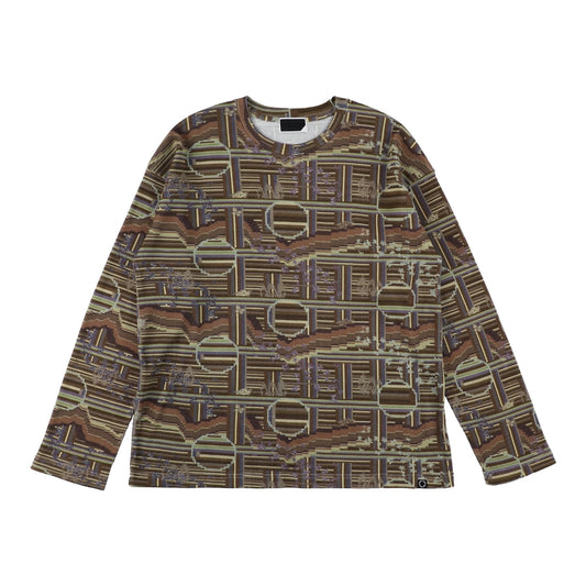 BORDER L/S WAFFLE THERMAL (SEPIA)