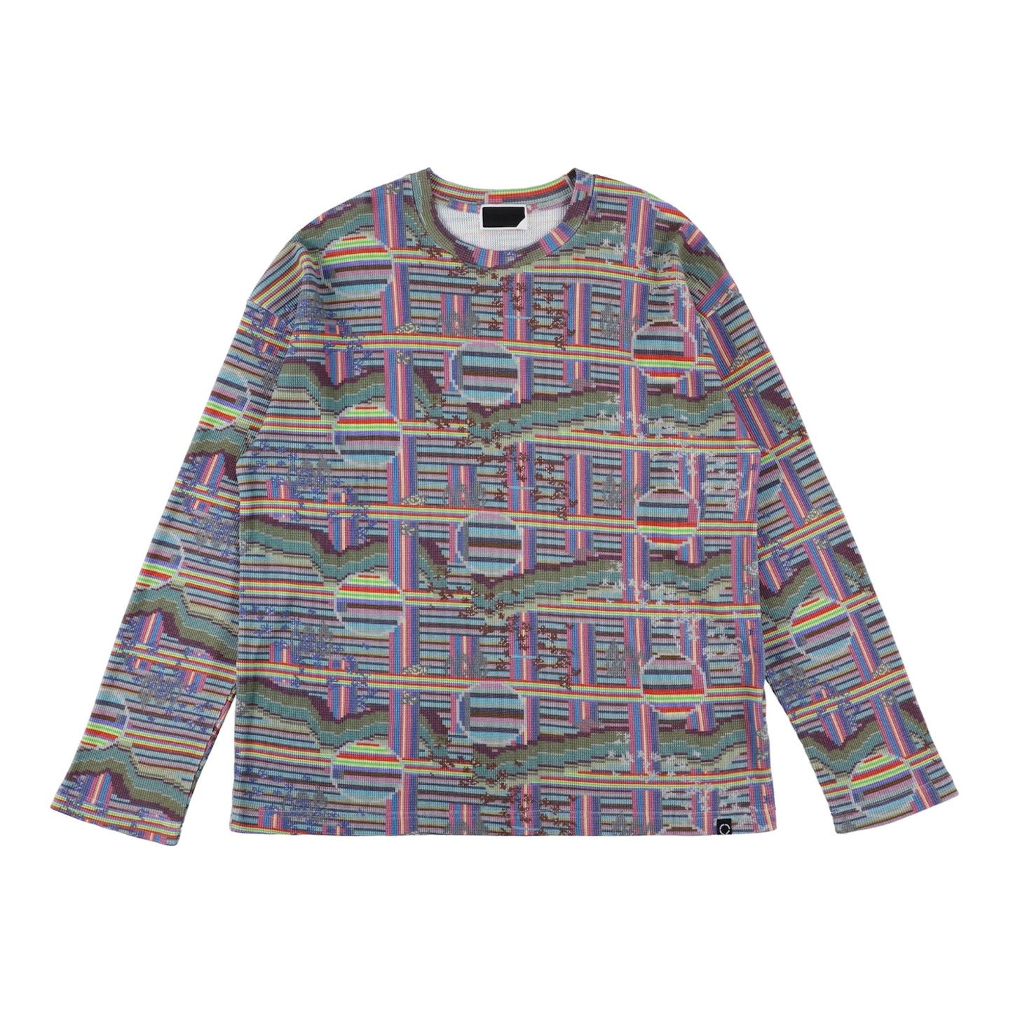 BORDER L/S WAFFLE THERMAL (RAINBOW)