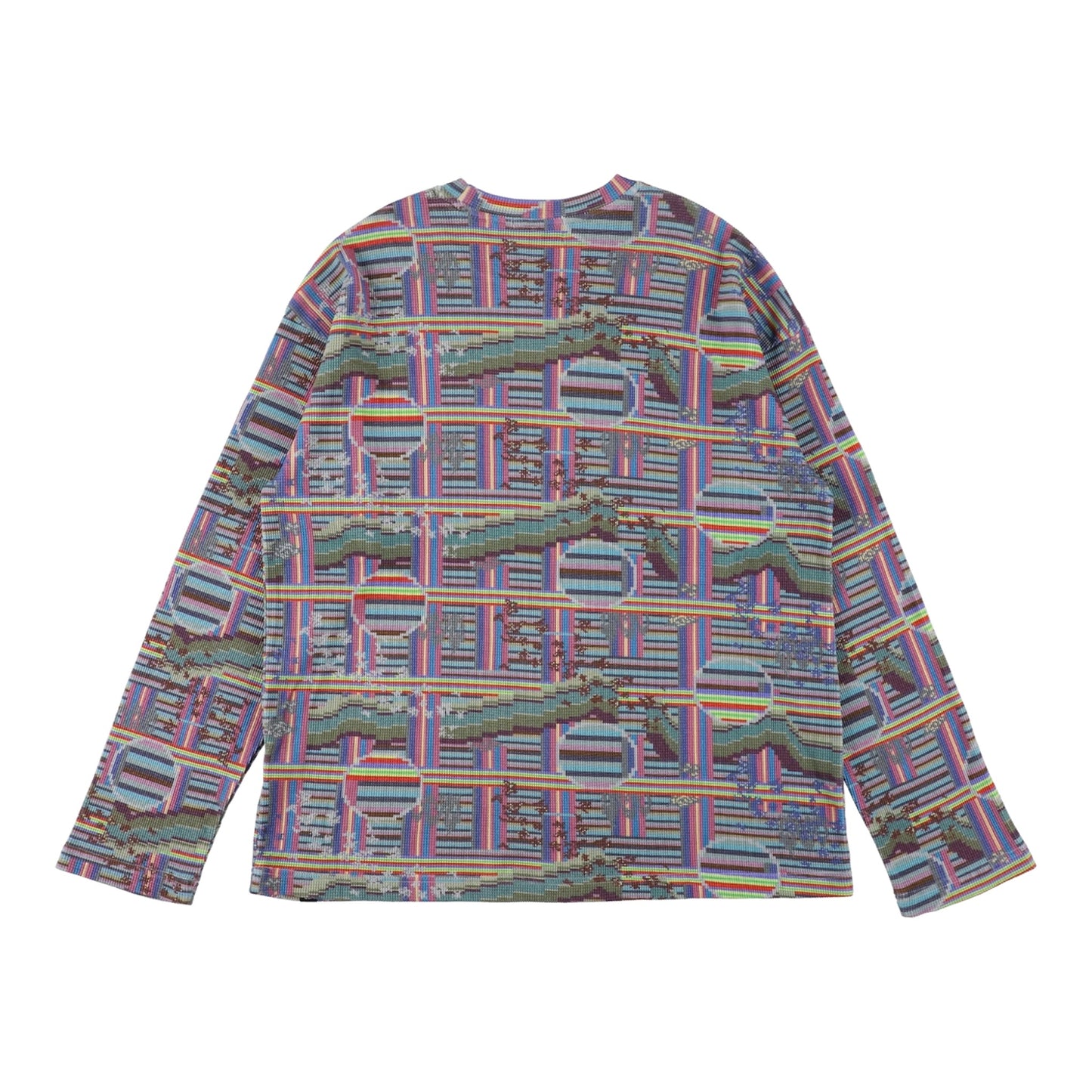 BORDER L/S WAFFLE THERMAL (RAINBOW)