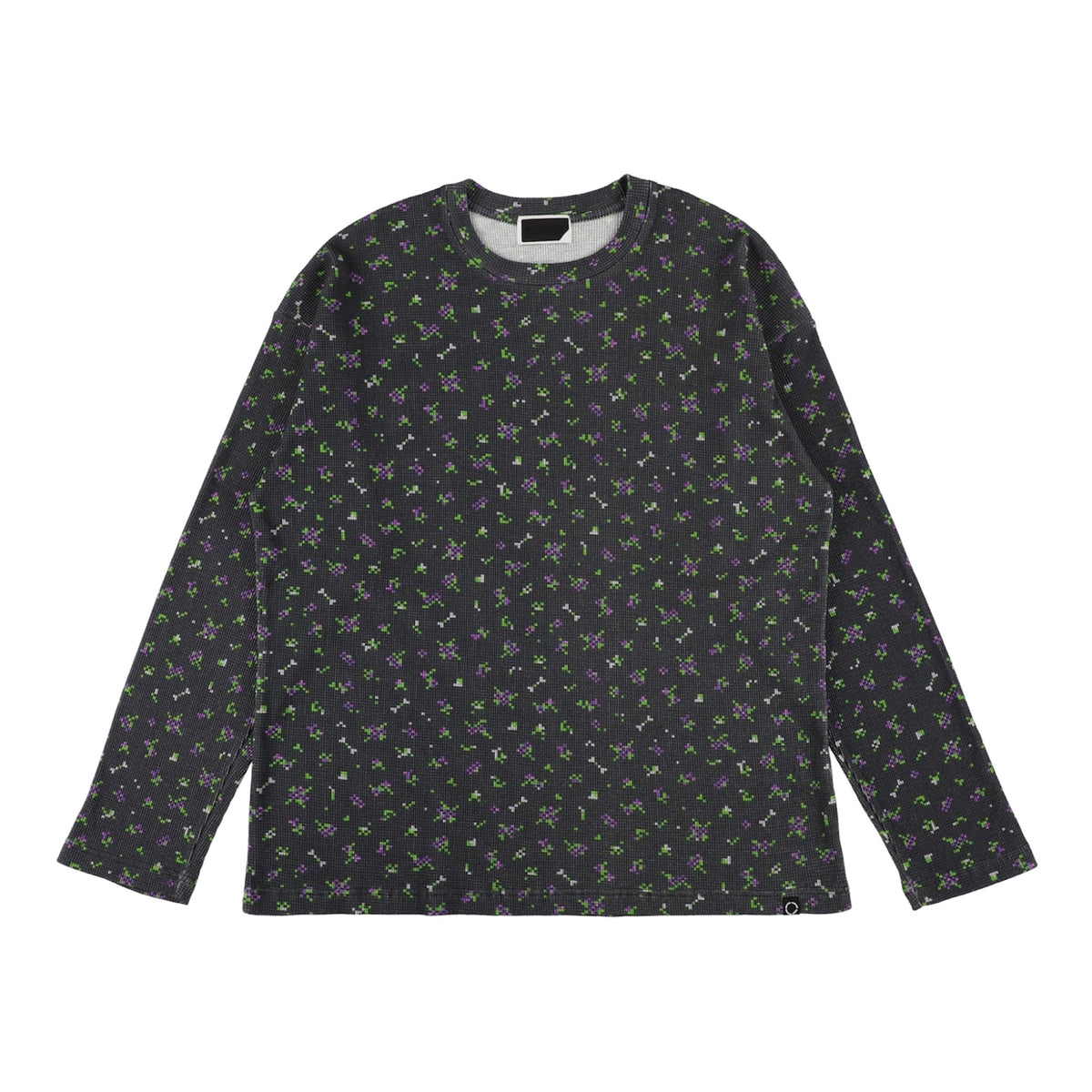 FLOWER L/S WAFFLE THERMAL (BLACK)