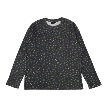FLOWER L/S WAFFLE THERMAL (BLACK)
