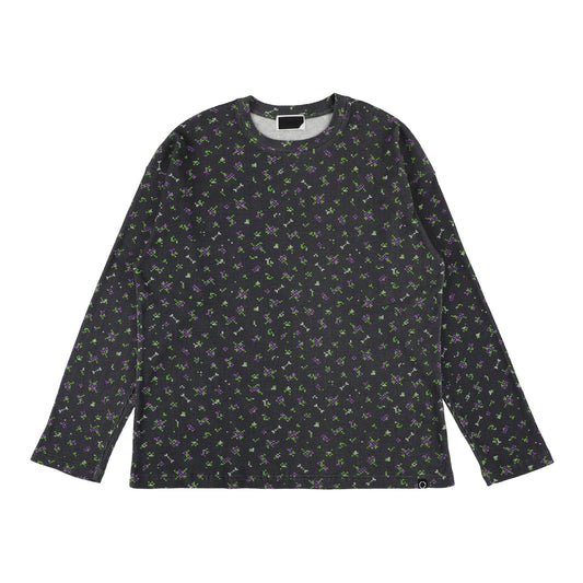 FLOWER L/S WAFFLE THERMAL (BLACK)