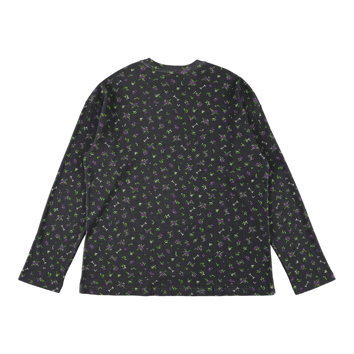 FLOWER L/S WAFFLE THERMAL (BLACK)