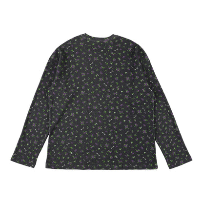 FLOWER L/S WAFFLE THERMAL (BLACK)
