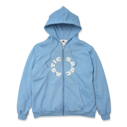 CIRCLE LINED HOOD ZIP(LT.BLUE)