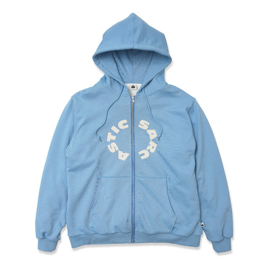 CIRCLE LINED HOOD ZIP(LT.BLUE)
